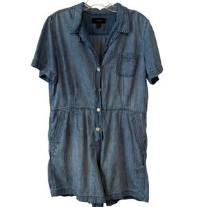 J.‎ Crew Women's Chambray Short Sleeved Romper in Size 14